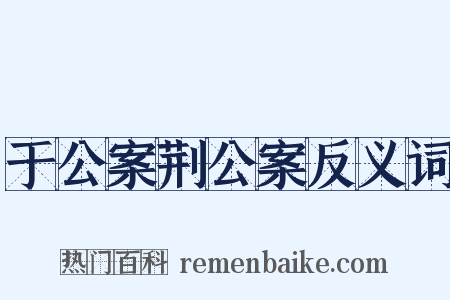 于公案荆公案反义词是什么意思的图片